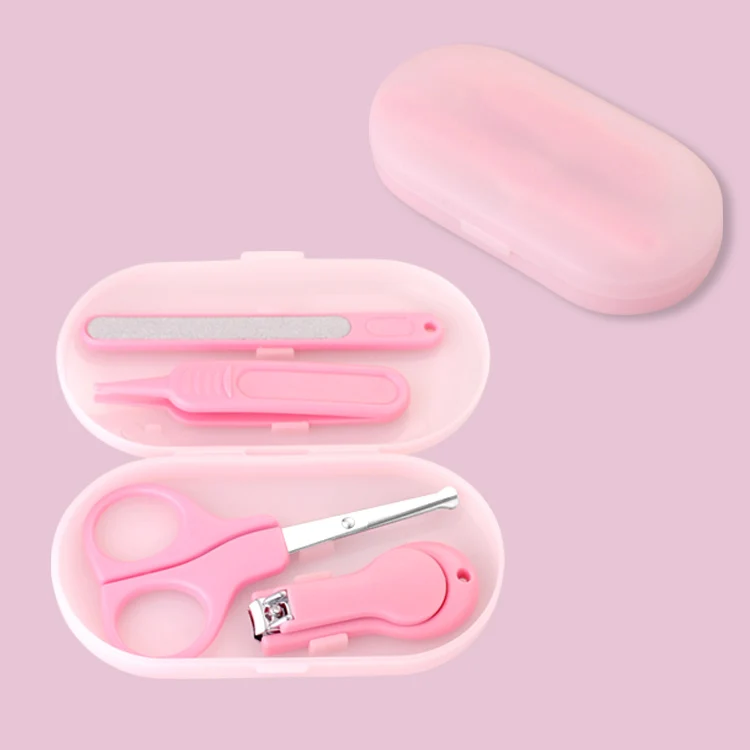 Paston бренд Baby Care 4-Set включая машинки для стрижки ногтей, ножницы, стальные пилочки для ногтей, носовые пинцеты YE-12
