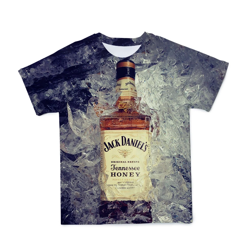 

Russian Famous Wine Summer 3D T-Shirt Children'S Cool Top Casual Everyday Style Polyester O-Neck 4-14T