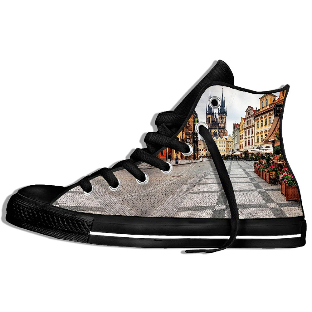 Prague City Printing Men/women Summer Sneakers Brand Design Czech Republic Casual Shoes | Обувь