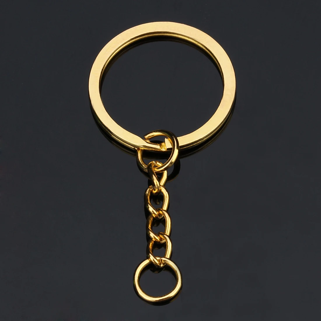 

10Pcs/lot Gold Key Chain Key Ring Bronze Rhodium 30mm Long Round Split Keyrings Keychain for DIY Jewelry Making Wholesale