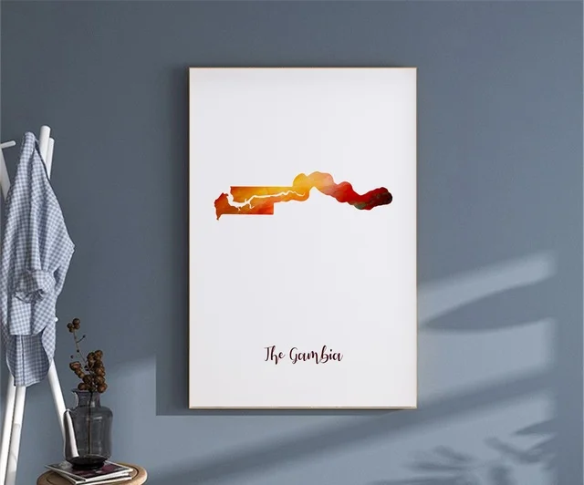 

Карта Кипра плакат настенный Декор печать подарок холст акварельный плакат