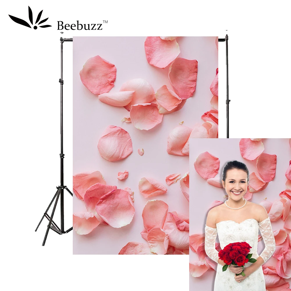 

Couple pink romantic rose petals photo background