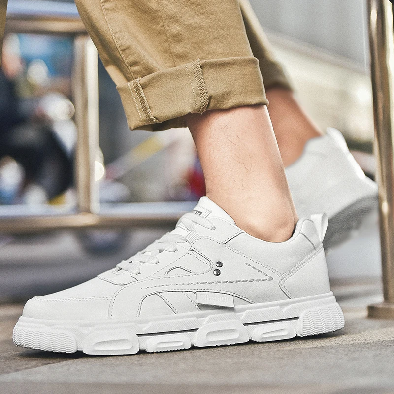 

Zapatos Casuales Para Hombre Shoes Casual Men Sneakers Men's Leather Black Sapatos For Male Man Fashionable Sports Summer