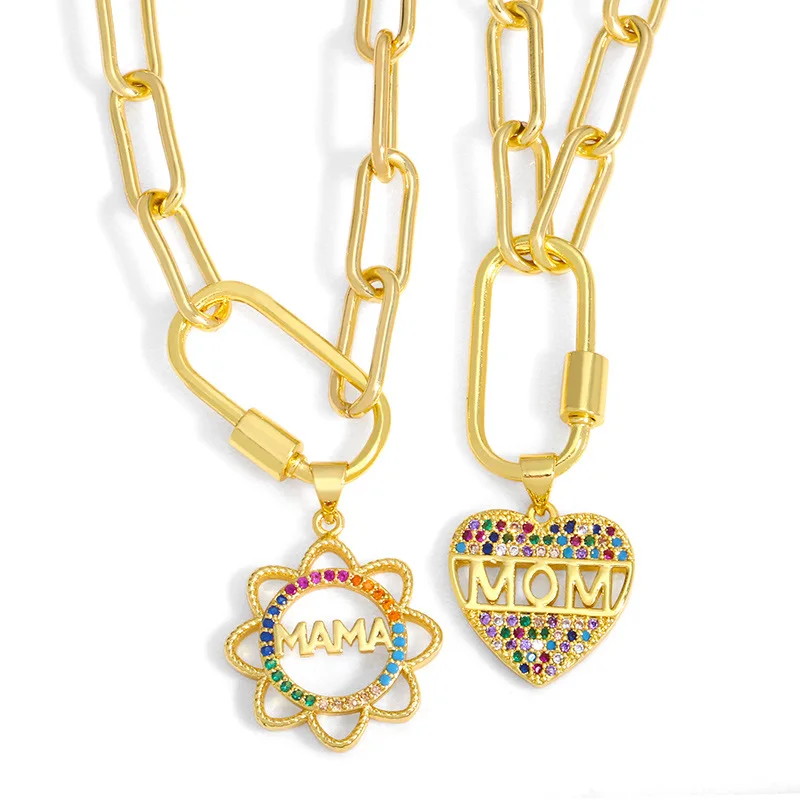 

MAMA Alphabet Pendant Hip Hop Accessories With Minimalist Collars Chain