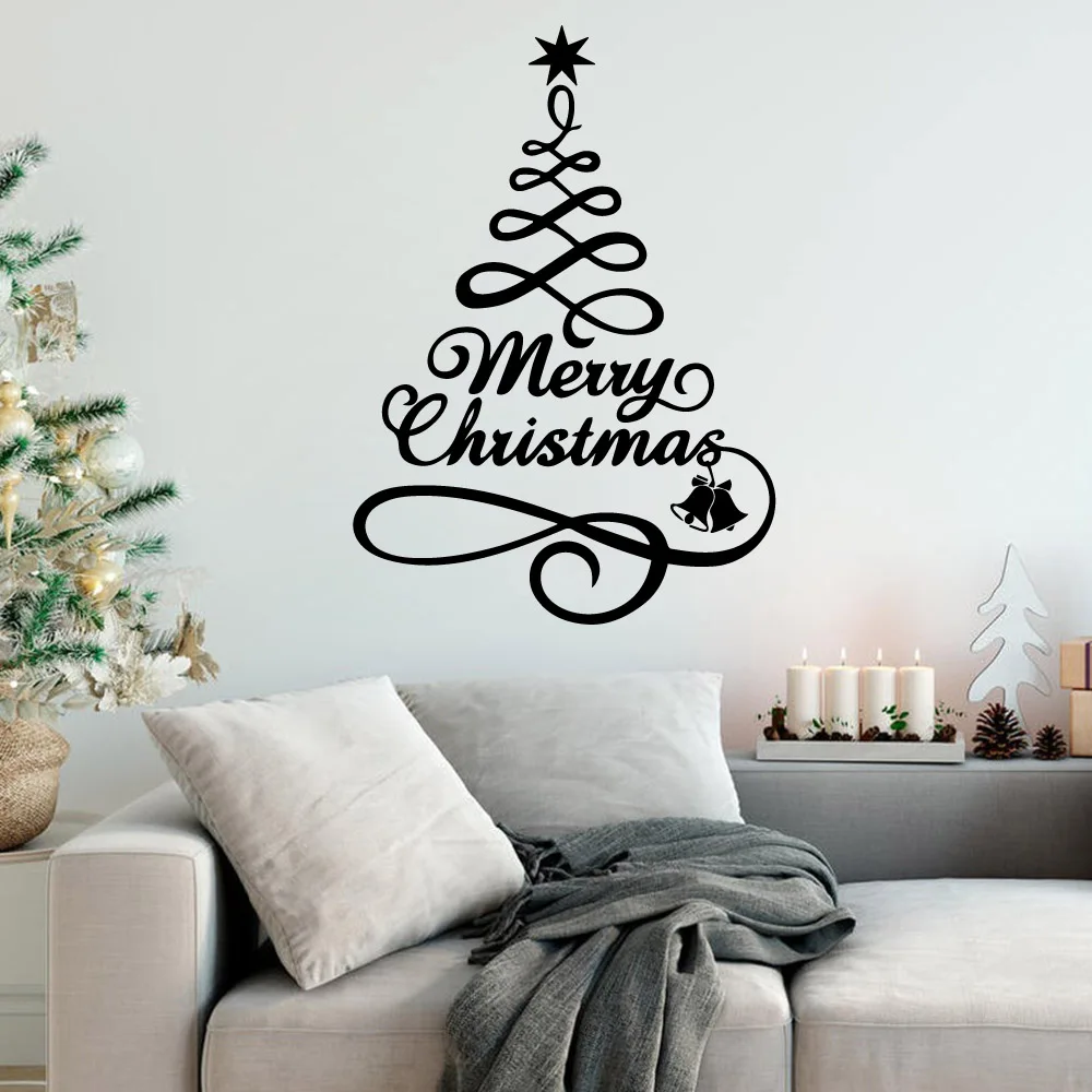 

3D стикер Счастливого Рождества водонепроницаемые наклейки на стену Декор на стену виниловые наклейки украшение дома обои