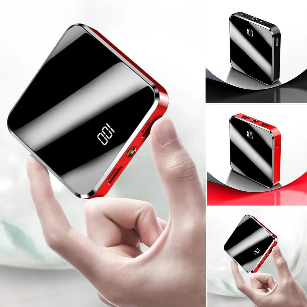 Мини Портативный Легкий Bulti-in Светодиодный внешний аккумулятор для телефона Dual USB