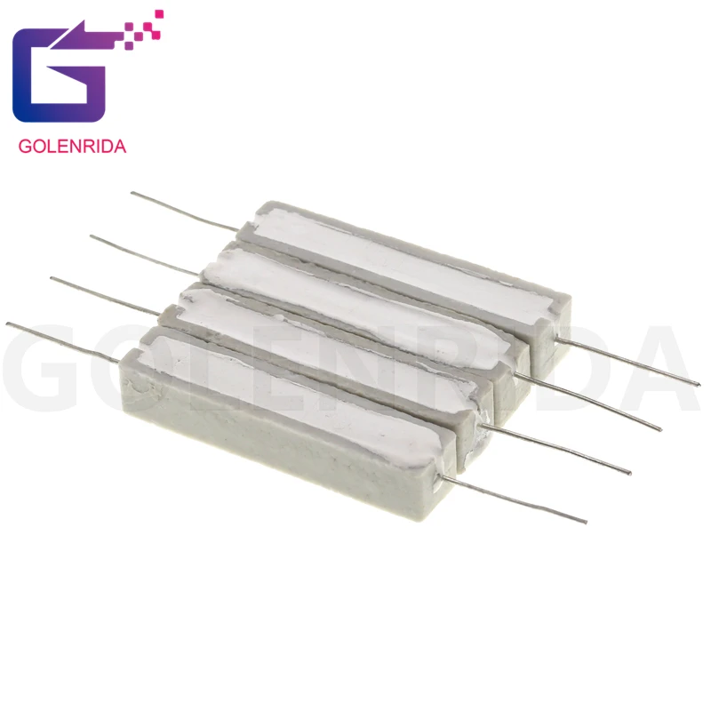 

10pcs 10W Cement resistance resistor 1 2 5 8 10 15 20 25 100 ohm 1R 2R 5R 8R 10R 15R 20R 25R 100R 1k 2k 10k
