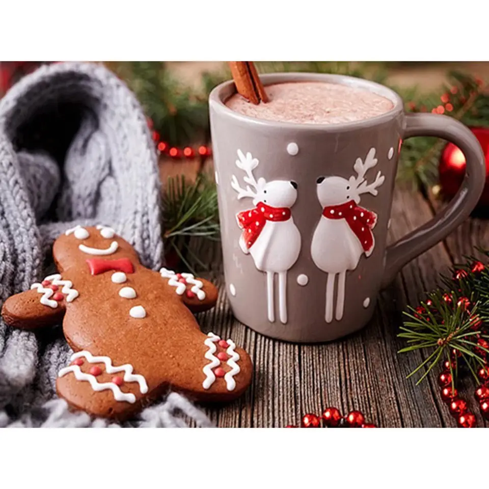 Алмазная 5D картина ручной работы вышивка крестиком кофе на заказ полноразмерная