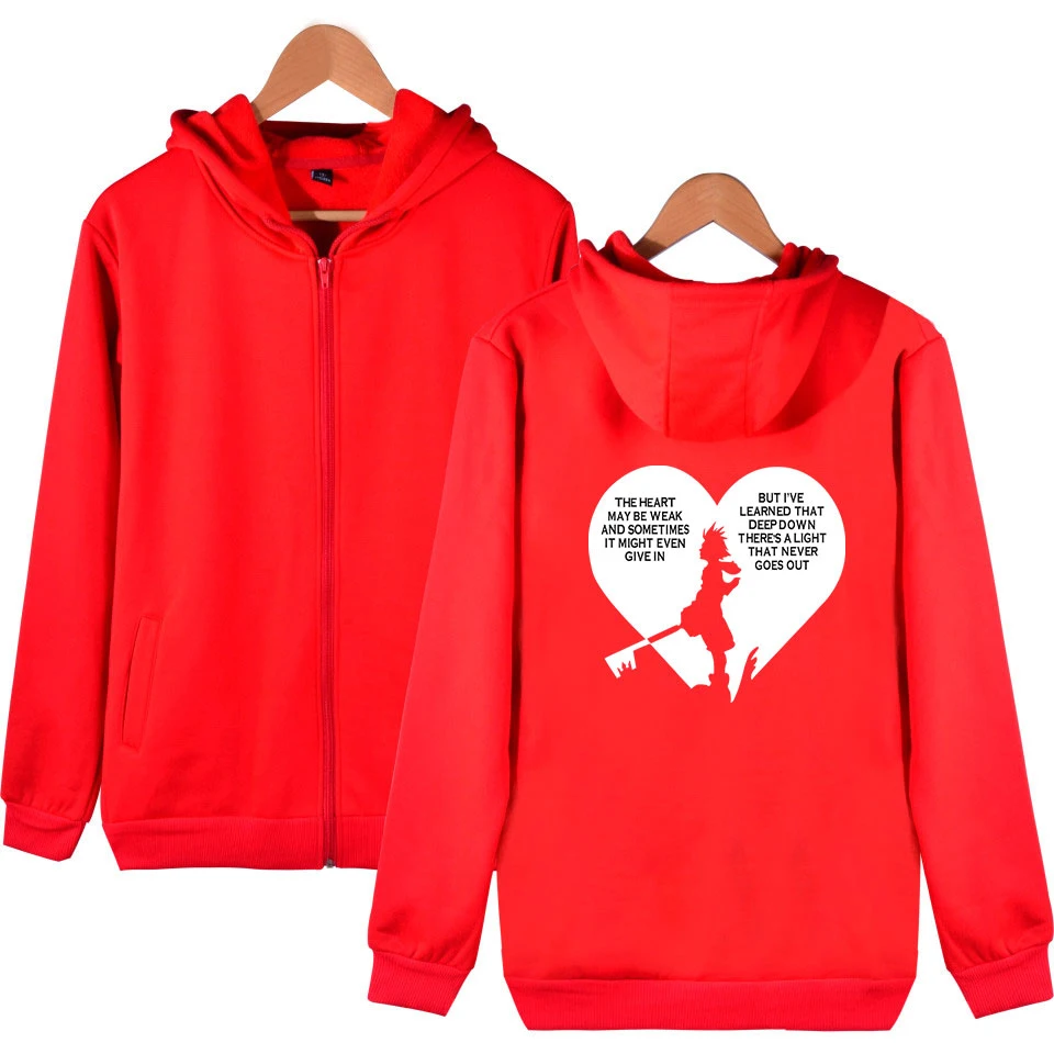 Толстовка kingdom hearts на молнии для мужчин и женщин Модный Повседневный пуловер в