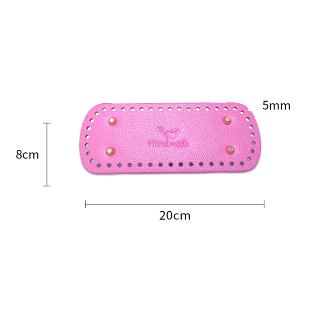 

Long Oval Bottom For Knitted Bag Pu Leather Bag Accessories Handmade Bottom 44 Holes Diy Crochet Pad Women Bag Bottom Handbag