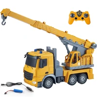 124 2 4g 6ch rc construction truck crane rechargeable remote control lifting simulation engineering childrens toy