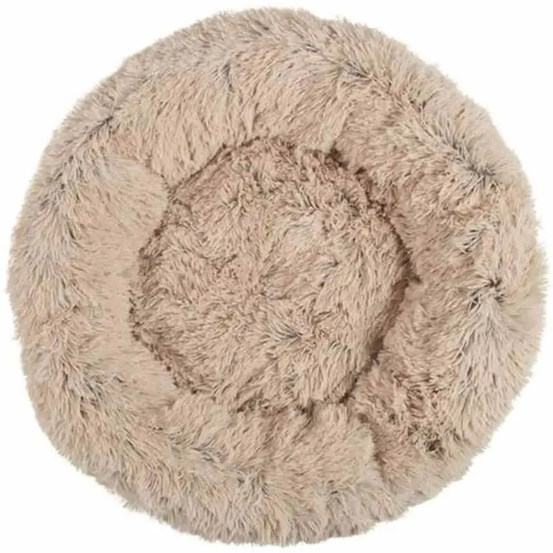 Длинная плюшевая супер мягкая кровать для питомца питомник собака круглый кот