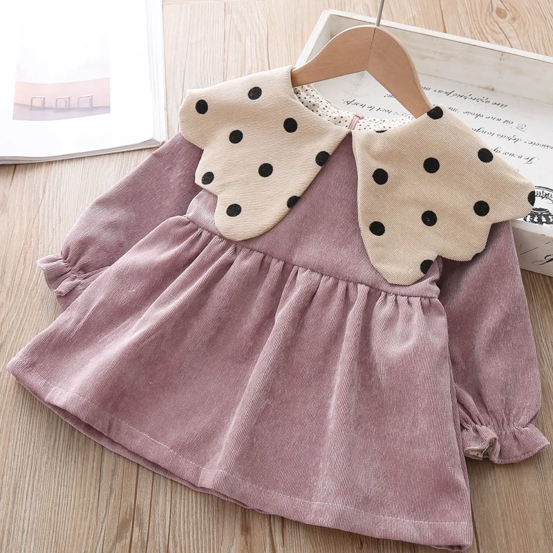 Платье для маленьких девочек Осень-зима 2019 одежда детей топы малышей рубашки