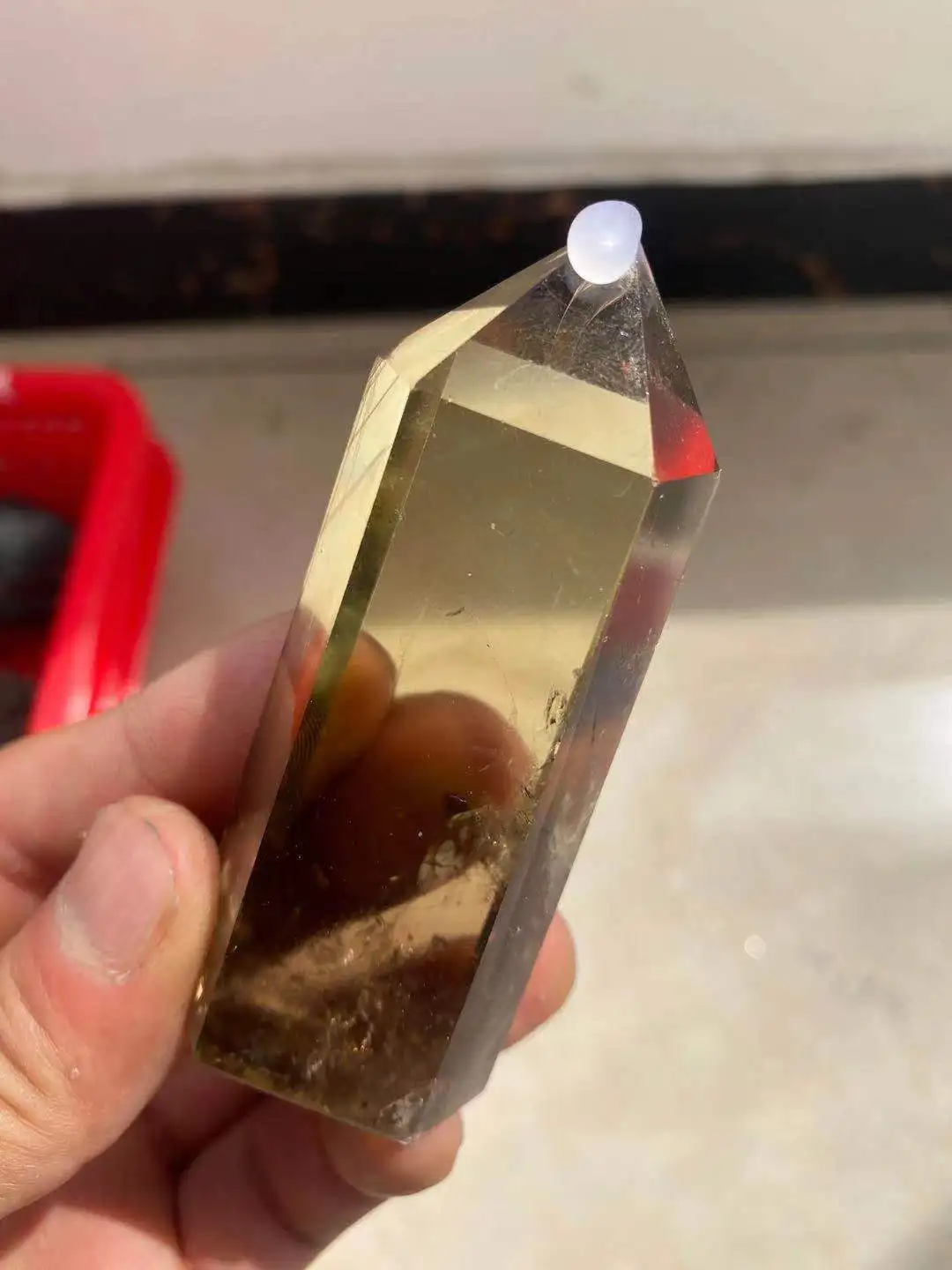 Красивая башня из натурального желтого кристалла натуральный кристалл рейки