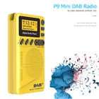 DAB-P9 цифровое радио MP3 плеер Динамик карманный мини 1,44 дюймов ЖК-дисплей Дисплей Портативный FM радио TF карты для занятий спортом бега Фитнес