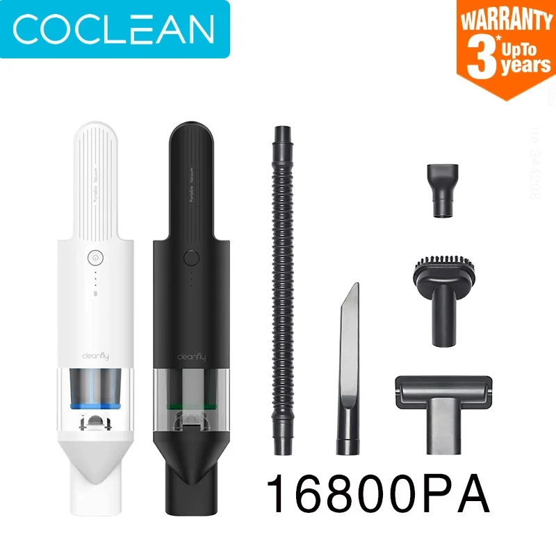 

2020 New COCLEAN Cleanfly Handheld Vacuum Cleaner FV2 for Car home Portable Wireless Dust Catcher 16800PA Strong Cyclone Suction