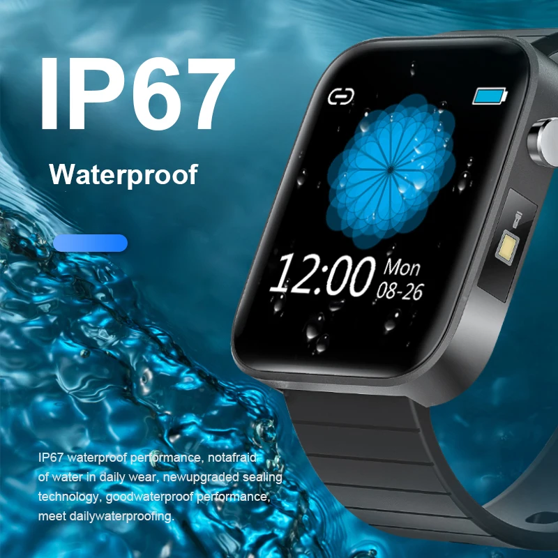 

Men Bluetooth Smart Watch Body Temperature Measure Heart Rate Blood Pressure Monitor Waterproof Fitness Sports Women Smartwatch