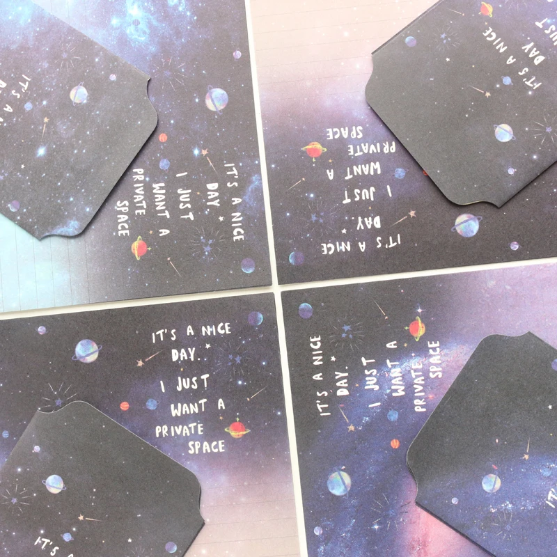 Набор для письма и конвертов Domikee A4 с изображением неба звезд набор канцелярских