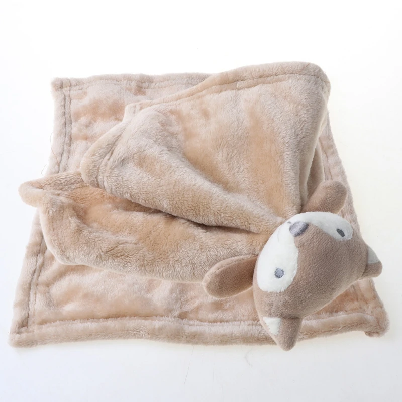 

Baby Velvet Appease Towel Cartoon Animal Doll Soothing Teether Blanket Newborn Infants Nursing Sleep Toys