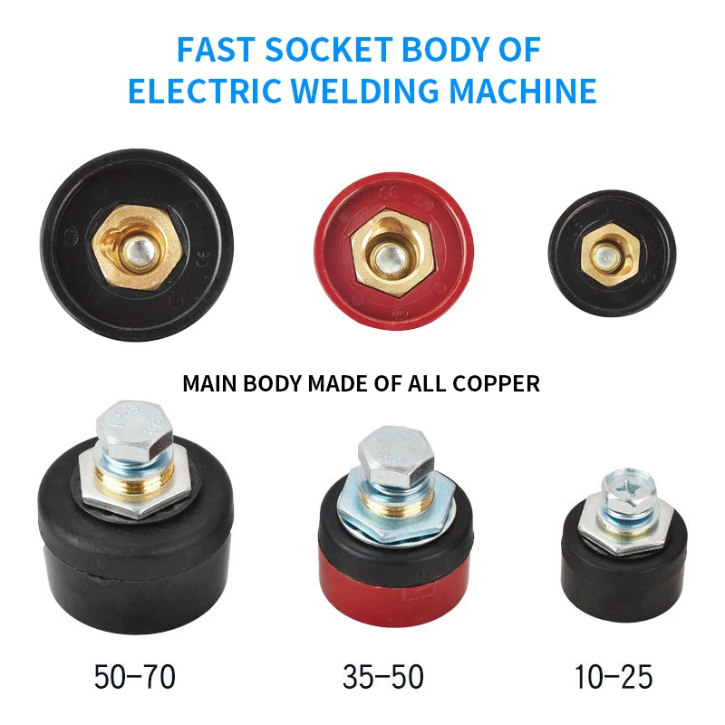 Máquina de soldadura europea, Ajuste rápido, Conector de Cable macho hembra, adaptador de enchufe de abrazadera, inversor Tig, herramientas de máquina de soldadura