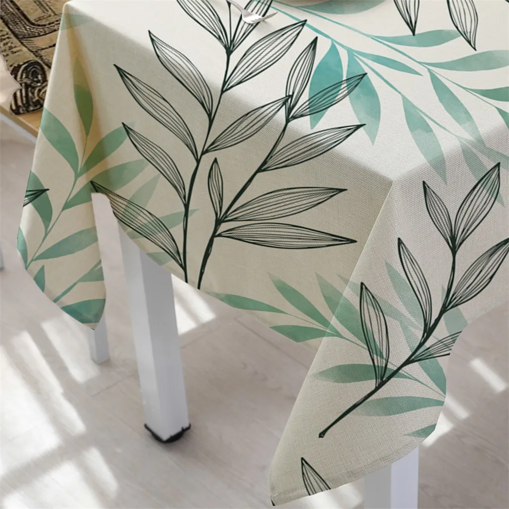 Элегантная скатерть с рисунком листьев дерева многофункциональная