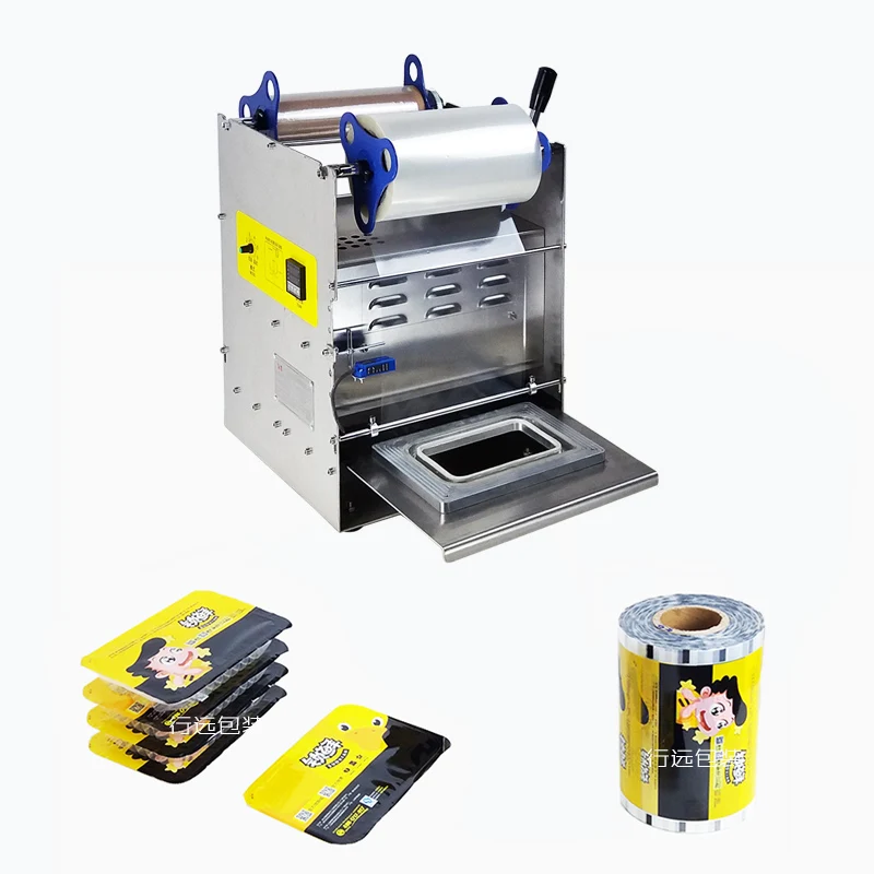 

1 шт. приготовленные коробка для хранения продуктов запайки 220V Коробки для обедов упаковочная машина полуавтоматическая машина для фаст-фу...