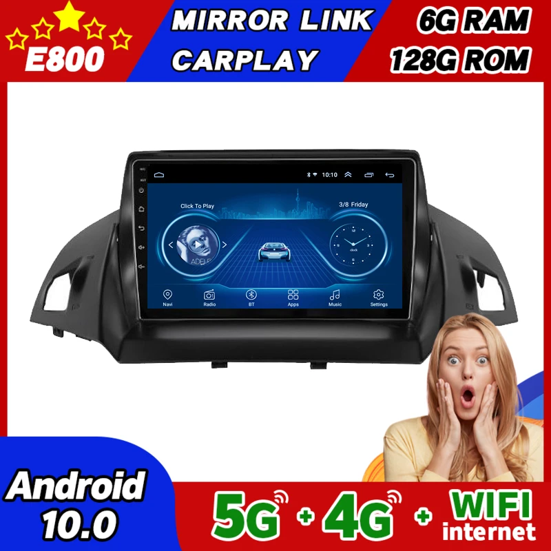 Новый 6 ГБ ОЗУ 128 Rom 2 Din автомобильный радиоприемник навигации GPS Bt плеер 9 дюймов