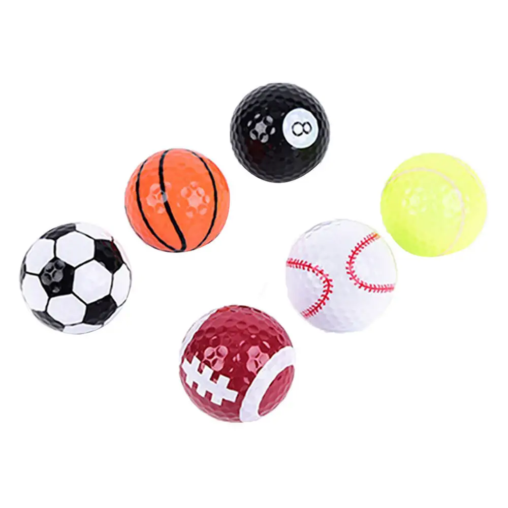 6 шт./компл. подарочный набор мячей для гольфа (футбол баскетбол настольный