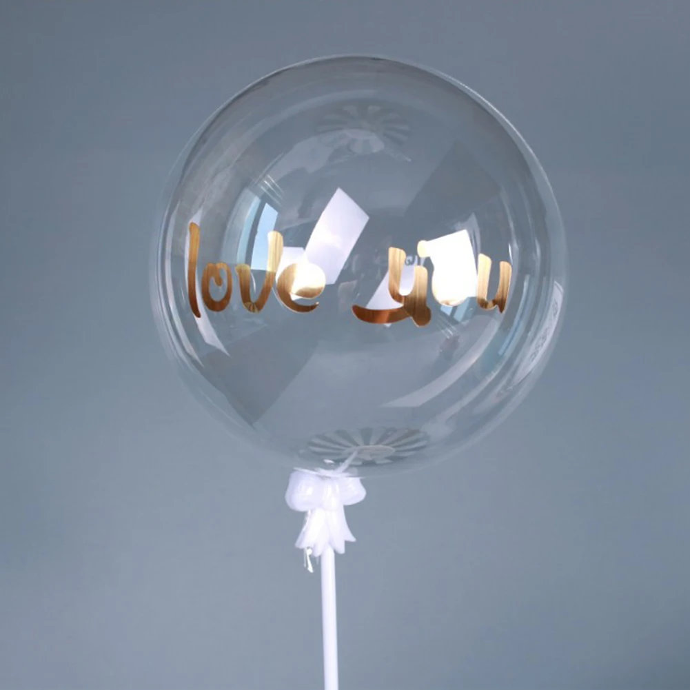 5Pcs/set Balloon Sticker for Bubble Ballons Bobo Clear Helium Baby Shower Birthday Party Decoration Wedding Props Supplies | Дом и сад