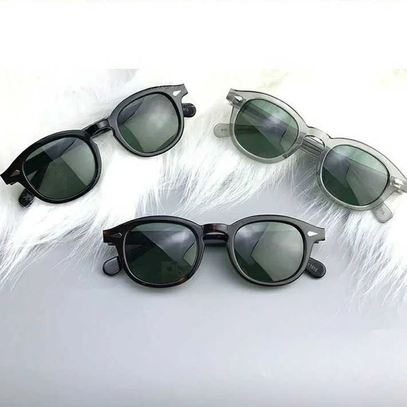 

Johnny Depp Polarized Sunglasses for Men and Women Acetate Frame Brand Designer UV400 Sunscreen Sun glasses 017