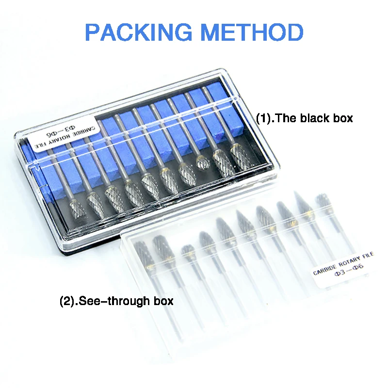 Набор шлифовальных насадок из вольфрамовой стали комплект заусенцев карбида