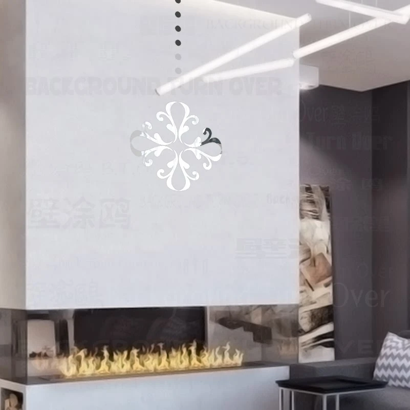 Зеркальные наклейки для украшения комнаты наклейка на стену зеркальный декор