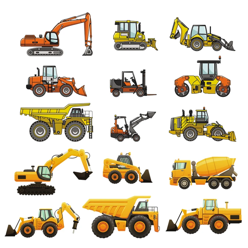 Нашивки для футболок экскаваторов термоклейкие стикеры автомобили | Дом и сад