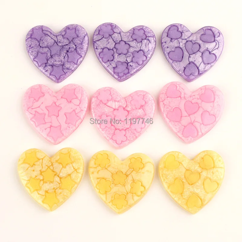 Кабошоны из смолы с трещинами в форме сердца красивые разбитые искусственные