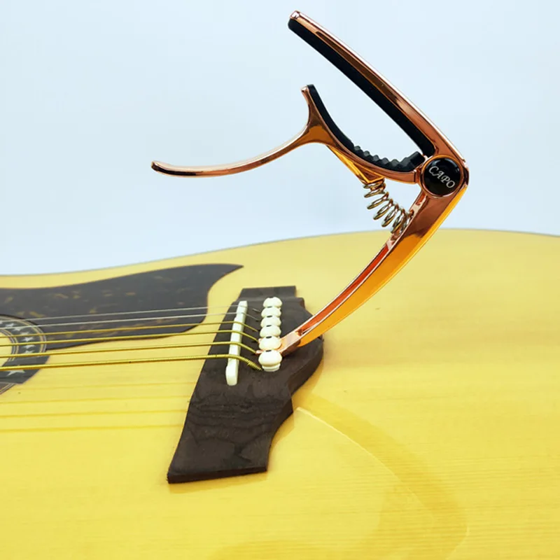 gitarre capo hohe qualität metall fit akustische elektrische gitarre ukulele mandoline zubehör zink legierung metall capo free global shippi