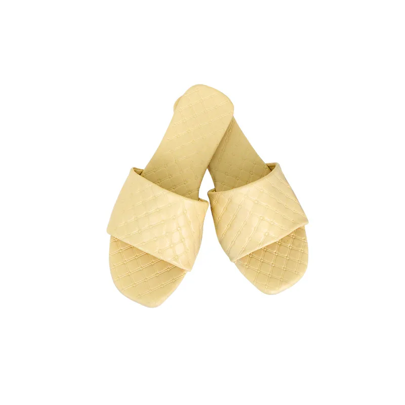 

2020 New Square toes Slippers For Women Summer Soft Sole High Quality Beach Casual Shoes Female Outdoor Home House Pool Slippers