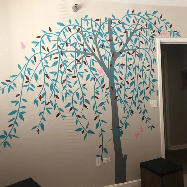

Willow Vinyl Tree Wall Decal For Bed Room Decor, Nursery Room Decor