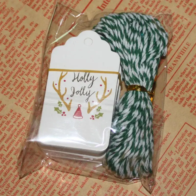 50 шт./партия веселое Рождество сделай сам уникальные подарочные бирки JOY TO WORLD tag