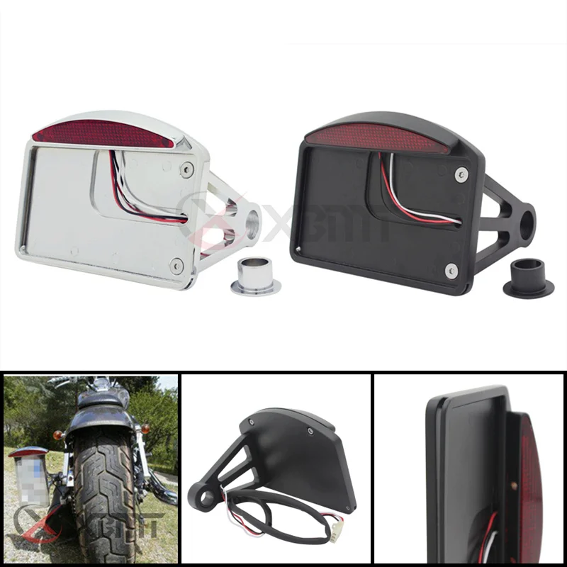 Мотоциклетный хромированный черный Кронштейн для номерного знака задний