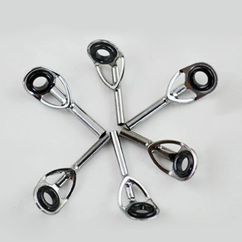 

10pcs Fishing Rod Guide Tip Repair Kit Set DIY Eye Rings Stainless Steel Frames Ceramics TS Line Guide Ring