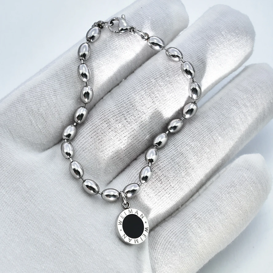 WEIMAN Роскошные брендовые цветные круглые черные эмалированные браслеты с