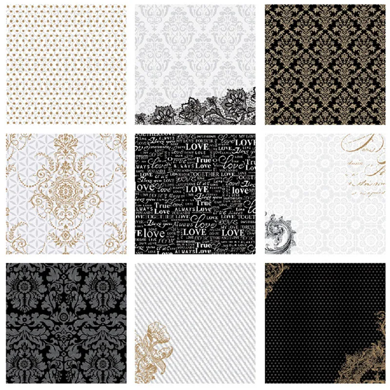 

Hot 40 Sheets European Classic Pattern Background Craft Paper Origami Scrapbooking Paper Card Making Damask Scrapbook Paper