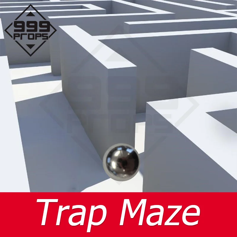 999PROPS escape room prop trap maze walking the maze by metal ball from start to finish to unlock chamber game room props enlarge