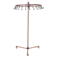 rotating stand home organizer holder storage iron plating shopping mall jewelry display rack dangly earrings high capacity