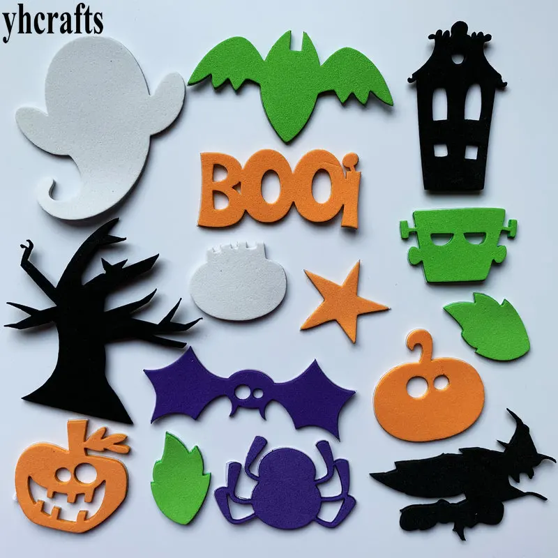 15PCS 3.5-7cm 1 пакетов/лот, рождественские поролоновые наклейки Снежинка Санта пряник Снеговик Joy Noel форма пены детская комната орнамент Санта декоративные ручной работы - Цвет: 15PCS 3.5-7cm
