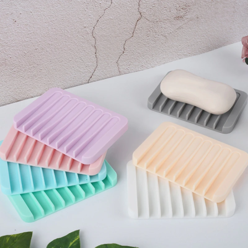 

Non-slip home decoration soap box silicone flexible soap holder bathroom fixture bathroom hardware tray soap box dish holder