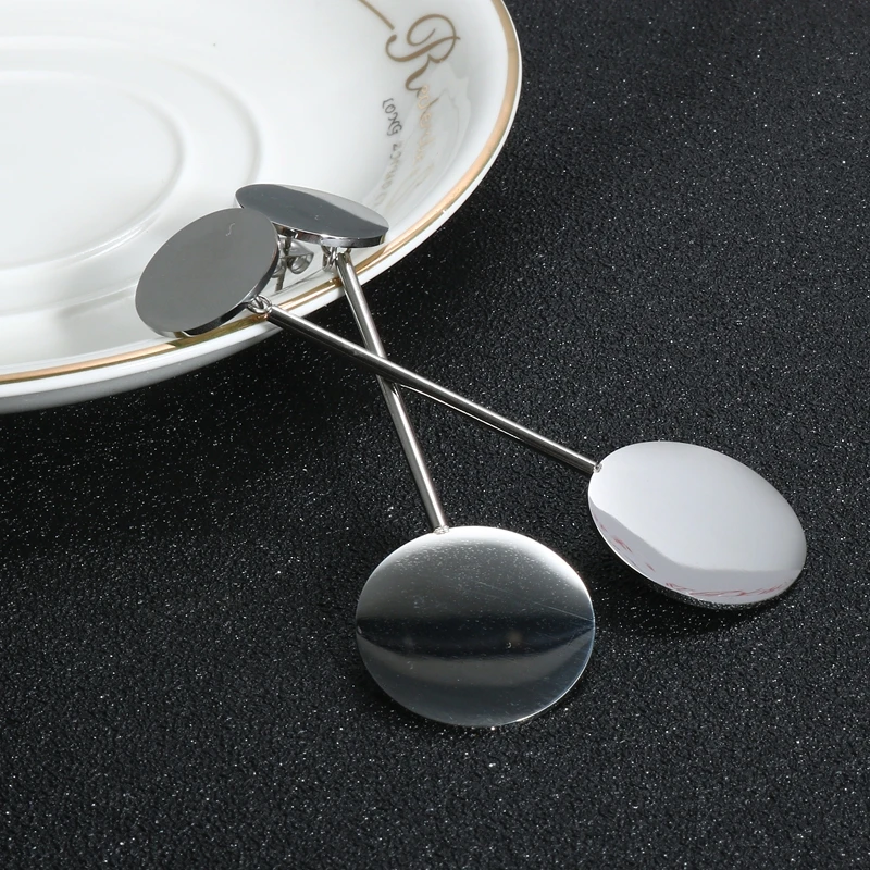 Классический круглый Блестки нержавеющая повседневные серьги OL oorbellen новые