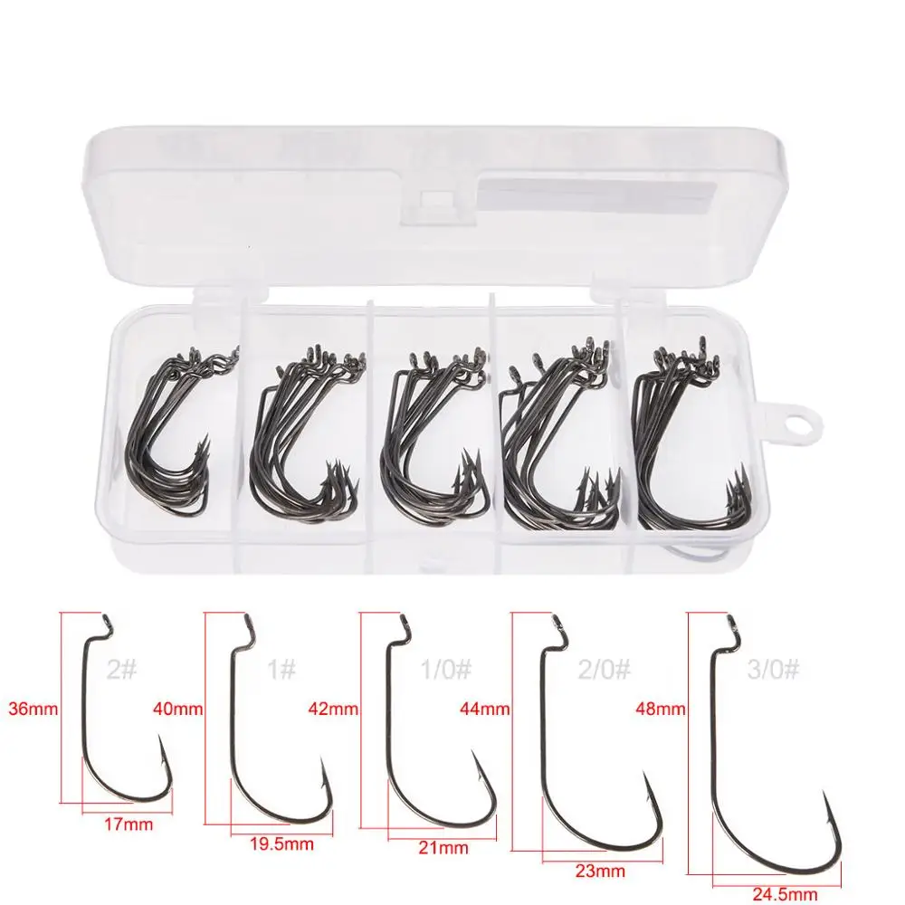 50 шт./кор. прочная широкая живота Кривошип Крючки Набор для мягкие приманки в
