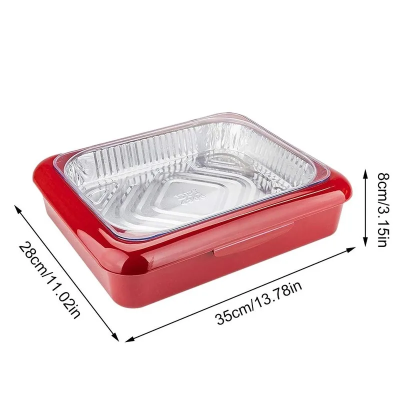 

Insulation Lunch Box Fresh-keeping Durable Pan With Large Capacity Aluminum Tin Foil Tray For Picnic Kitchen Food Container