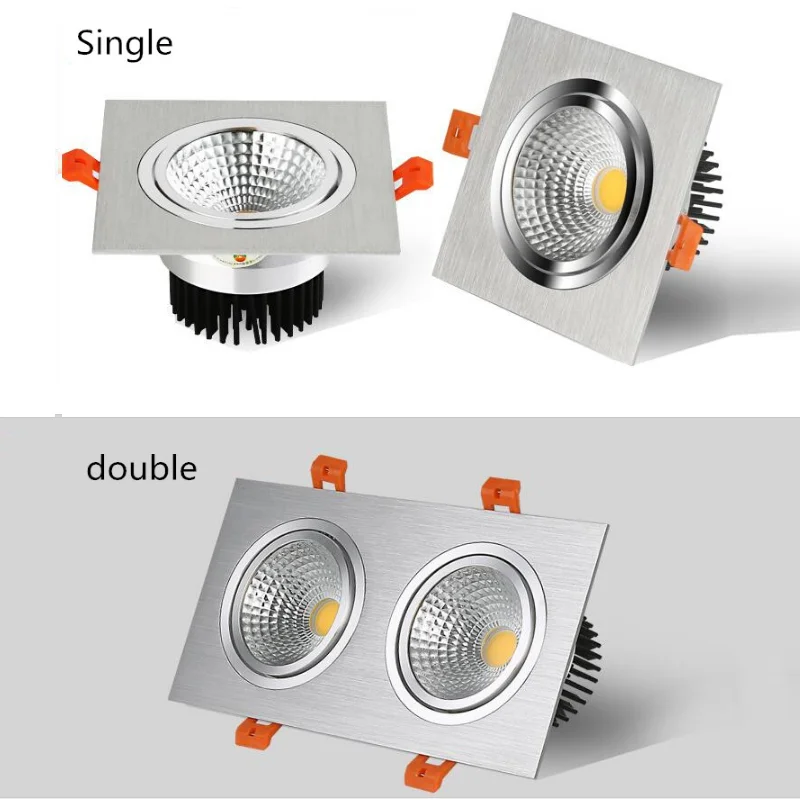 Серебряная новая модель светодиодный светильник с регулируемой яркостью COB 7 Вт 9